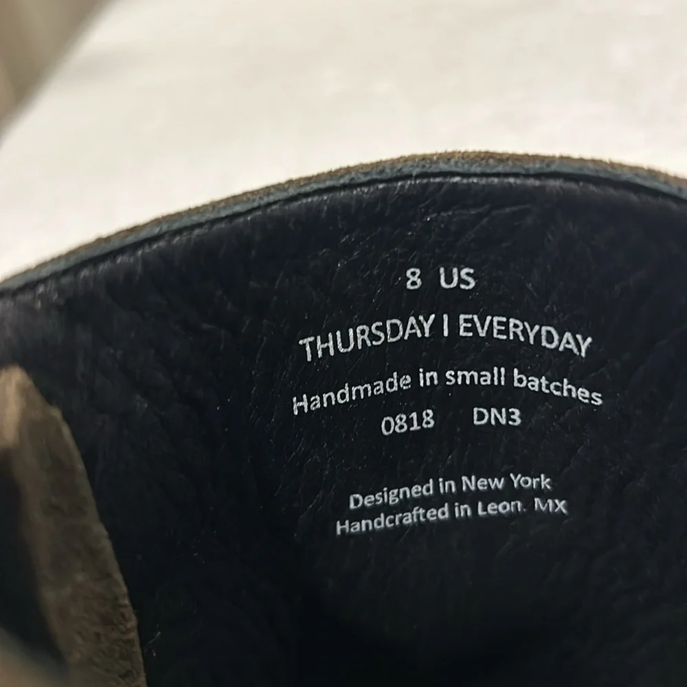 Thursday Boot Company Women's Olive Suede Ankle Boots